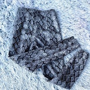Leather Snakeskin Pants